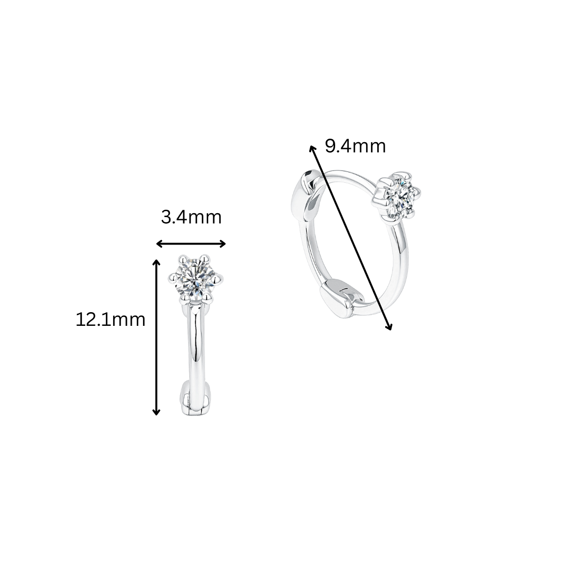 10K Gold Lab Grown Diamond Loop Earrings