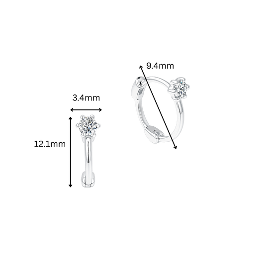 10K Gold Lab Grown Diamond Loop Earrings
