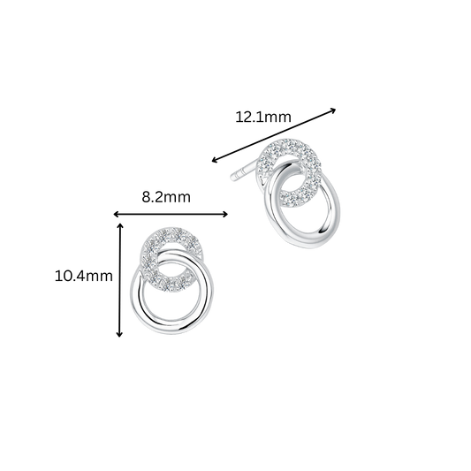 10K Gold Lab Grown Diamond Circular Earrings