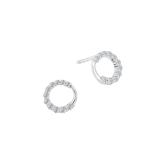 10K Gold Lab Grown Diamond Circular Earrings