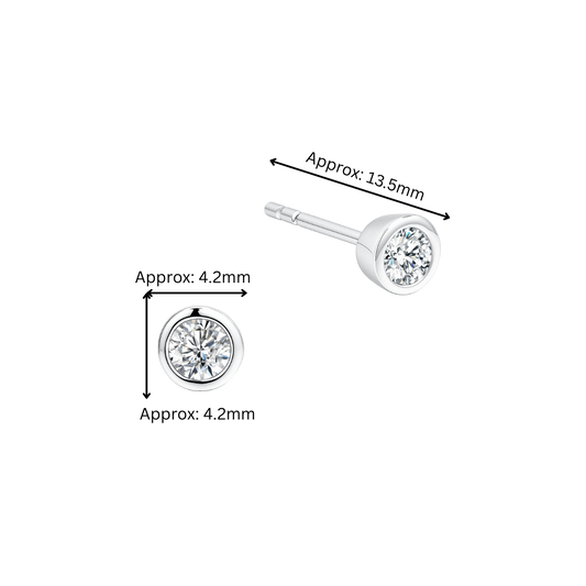 10K Gold Lab Grown Diamond Classic Earrings