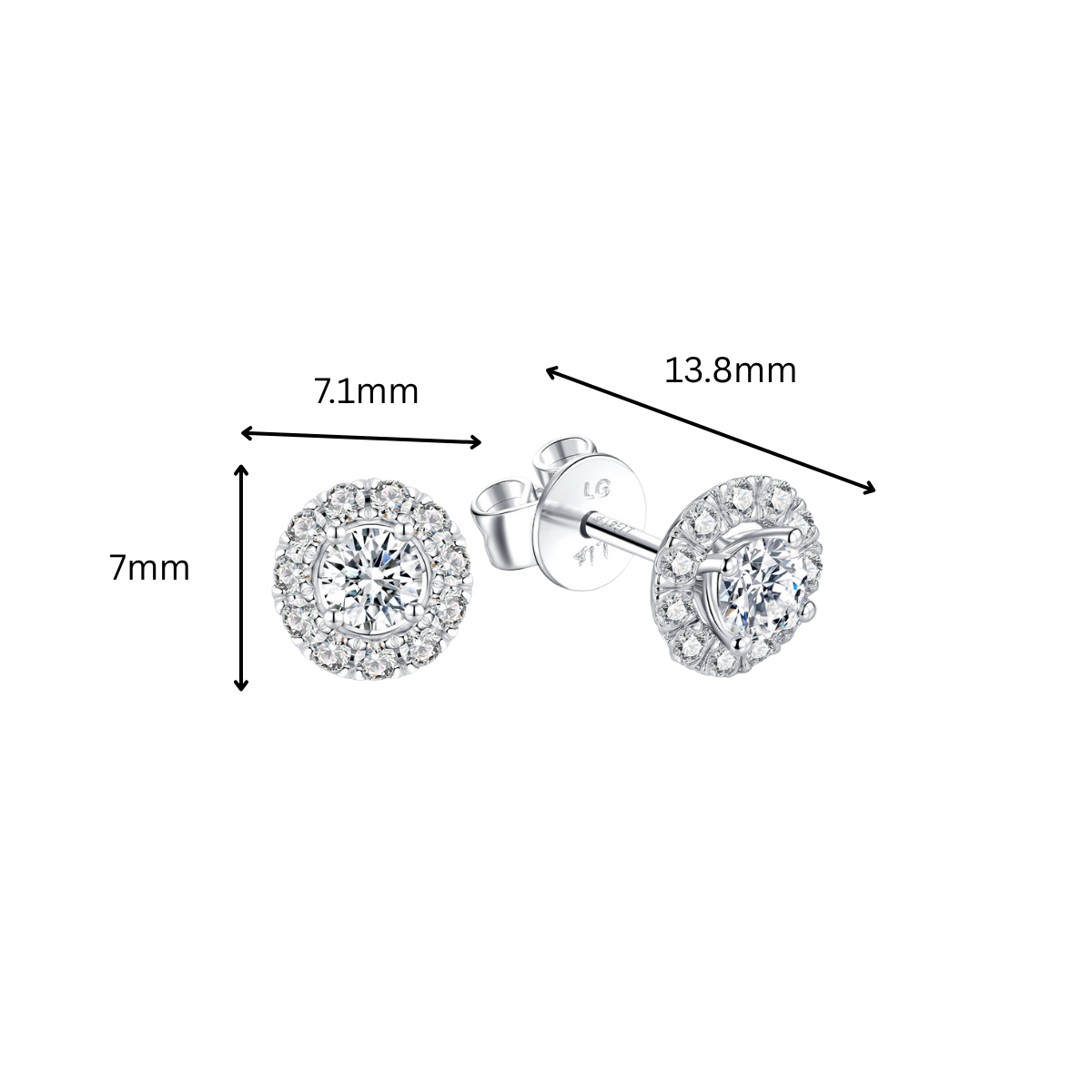 10K Gold Lab Grown Diamond Earrings