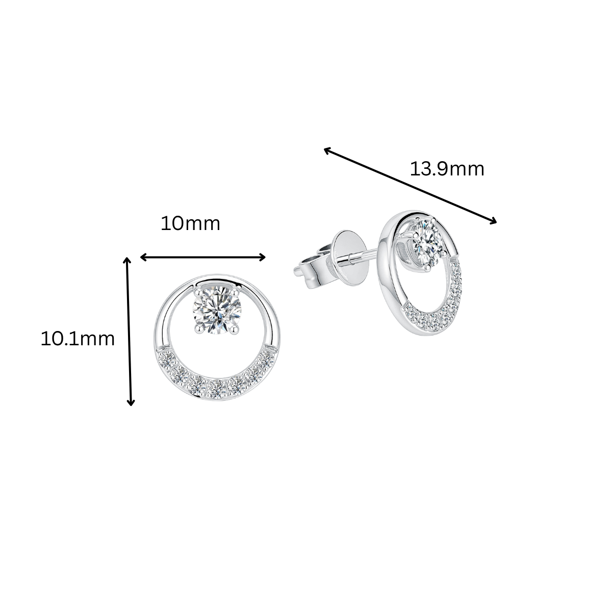 10K Gold Lab Grown Diamond Earrings