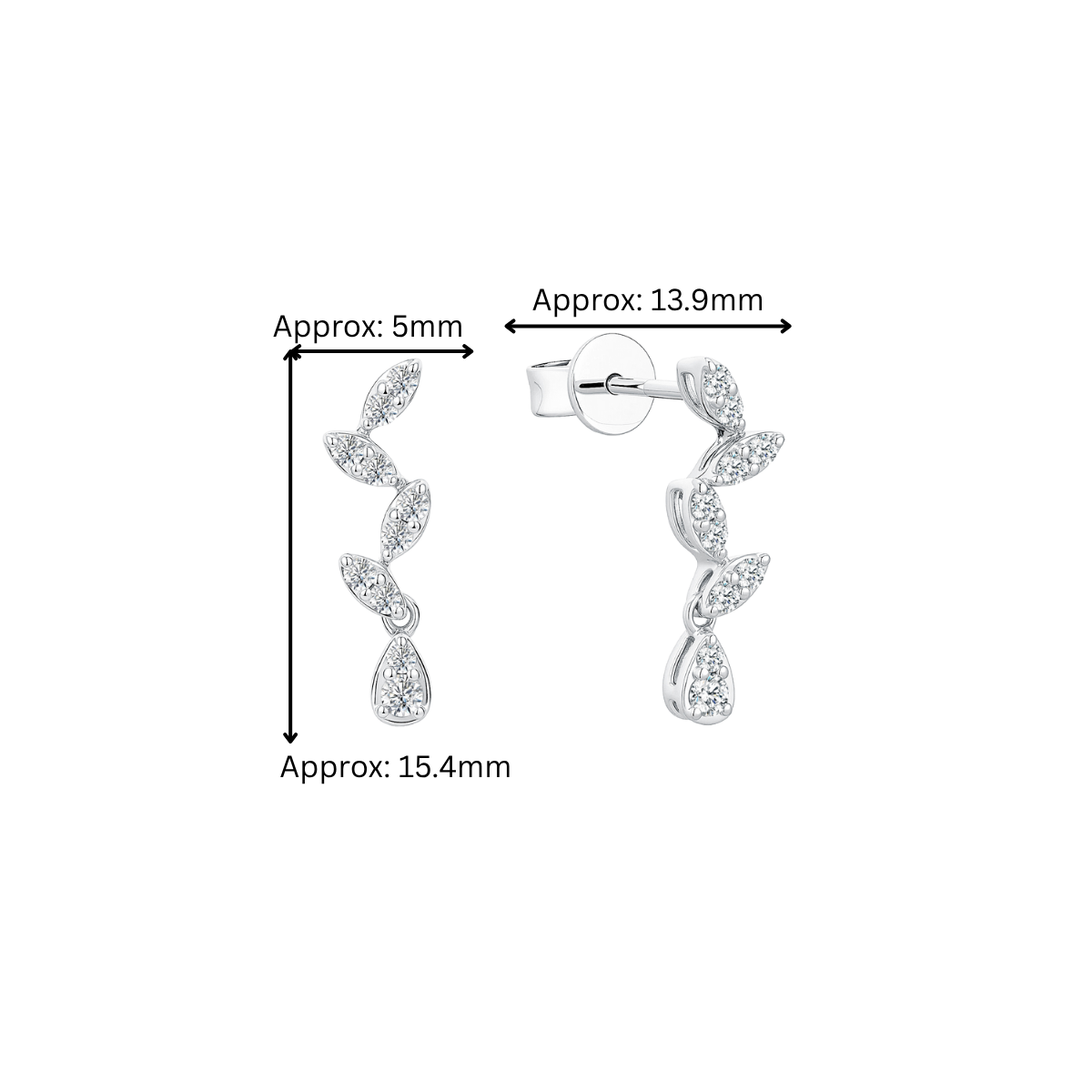10K Gold Lab Grown Diamond Earrings