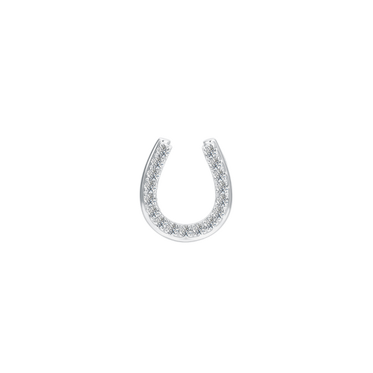 10K Gold Lab Grown Horse Shoe Diamond Pendant