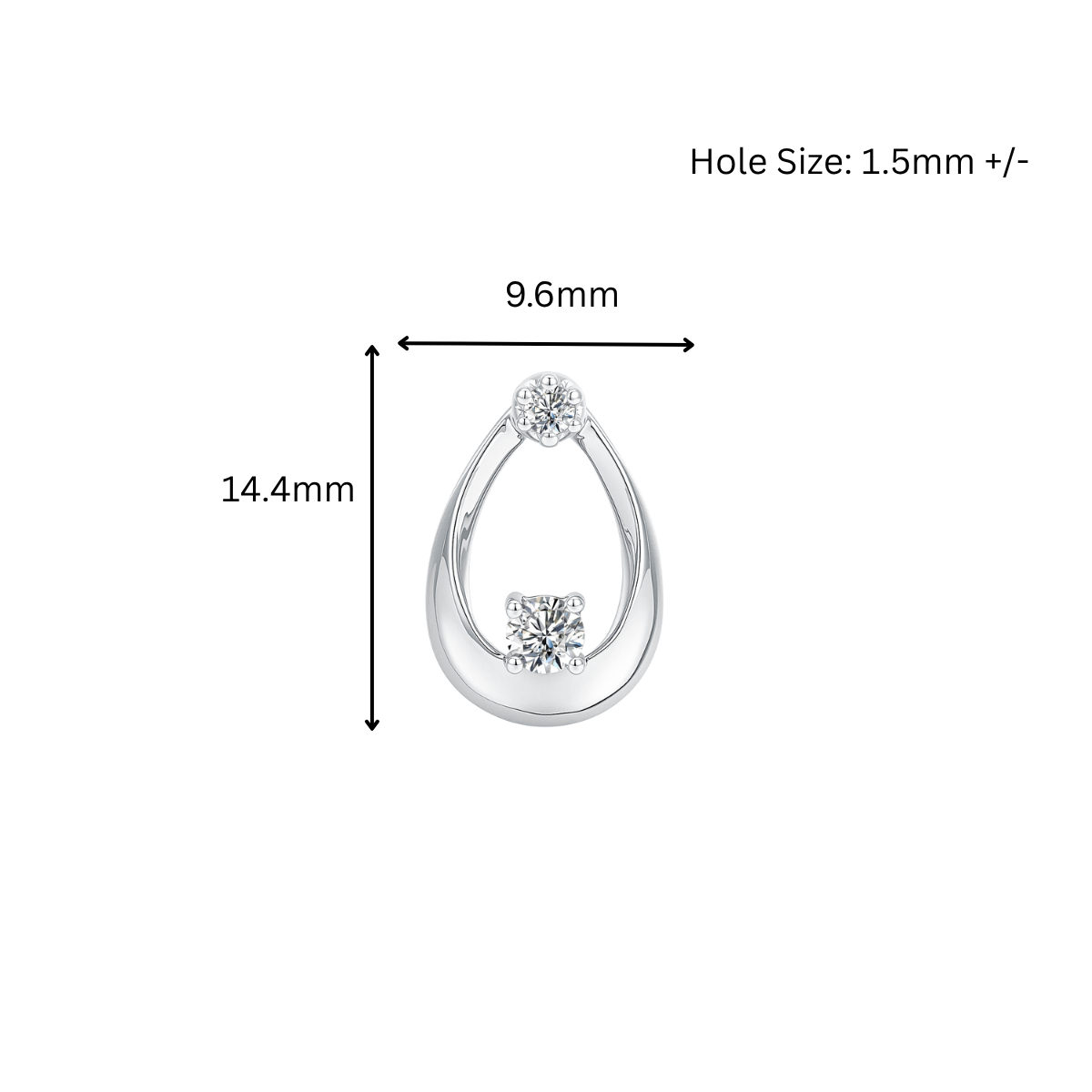 10K Gold Lab Grown Diamond Pendant