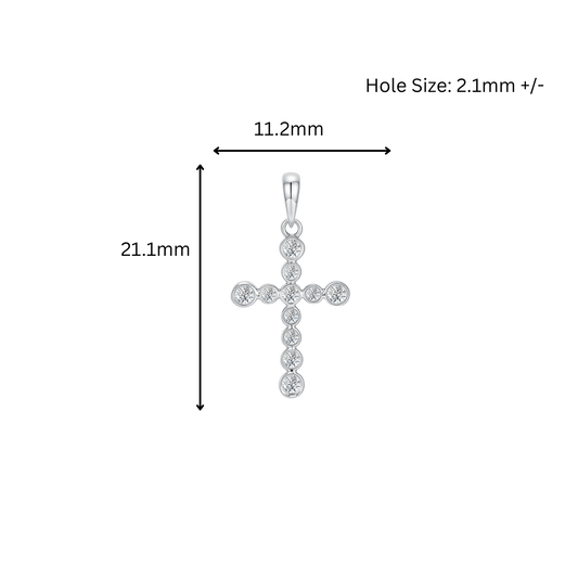 10K Gold Lab Grown Cross Diamond Pendant