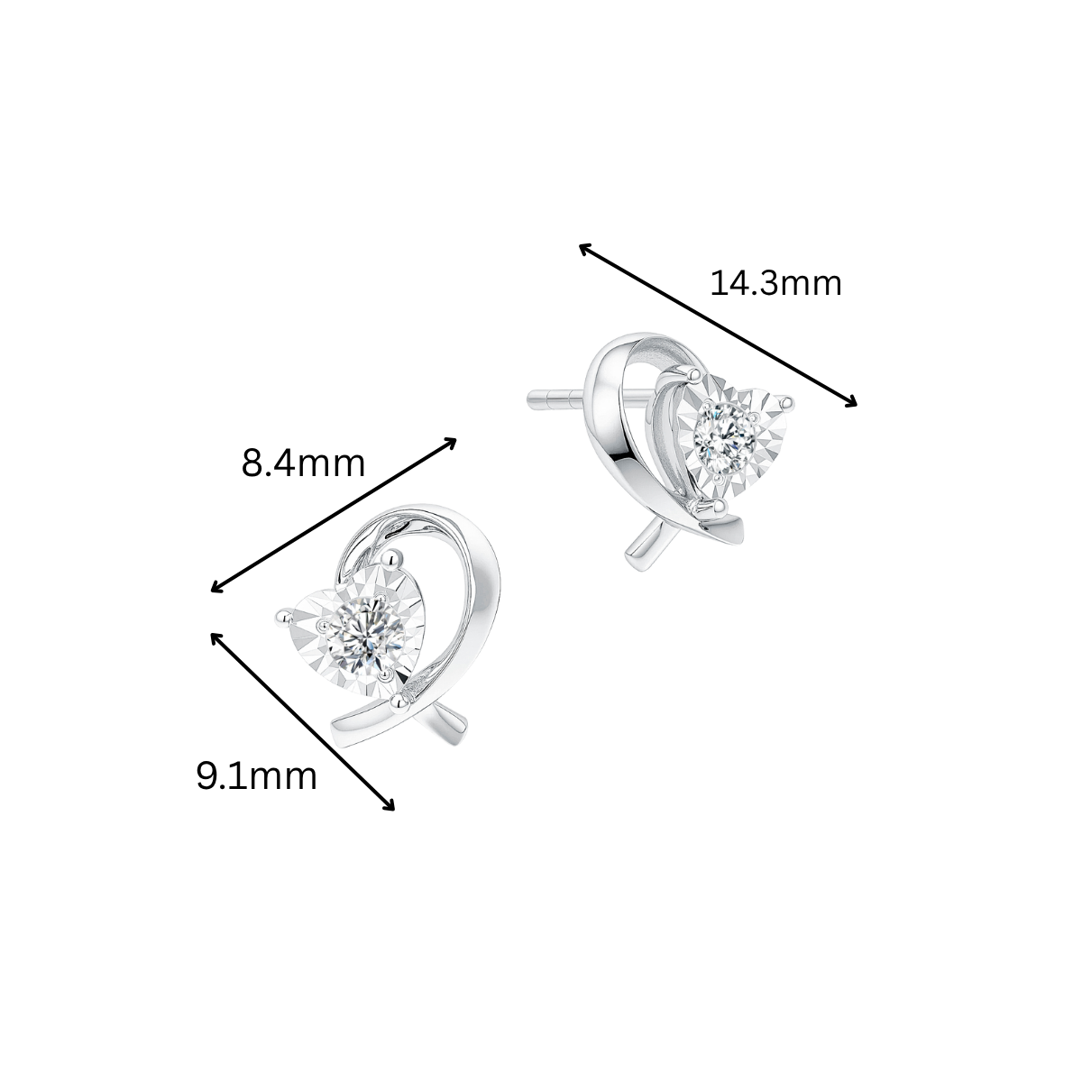 10K Gold Lab Grown Diamond Earrings
