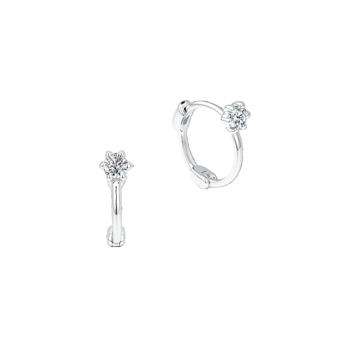 10K Gold Lab Grown Diamond Loop Earrings