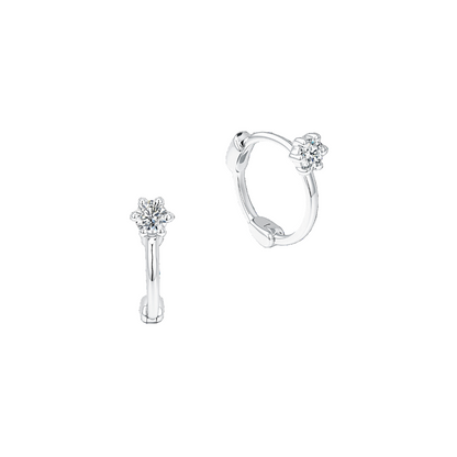 10K Gold Lab Grown Diamond Loop Earrings