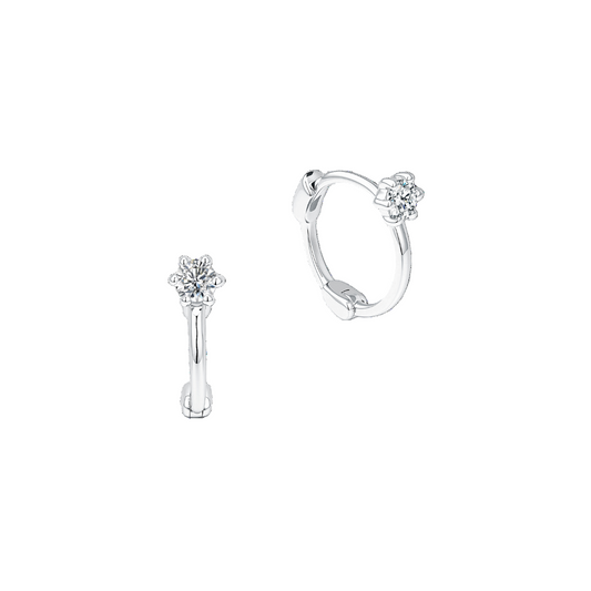 10K Gold Lab Grown Diamond Loop Earrings