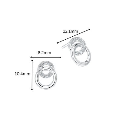 10K Gold Lab Grown Diamond Circular Earrings