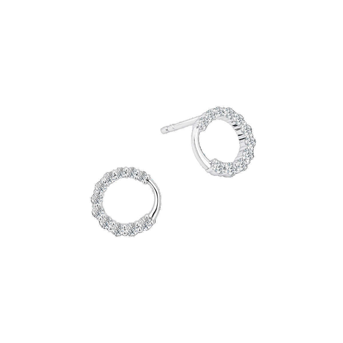 10K Gold Lab Grown Diamond Circular Earrings