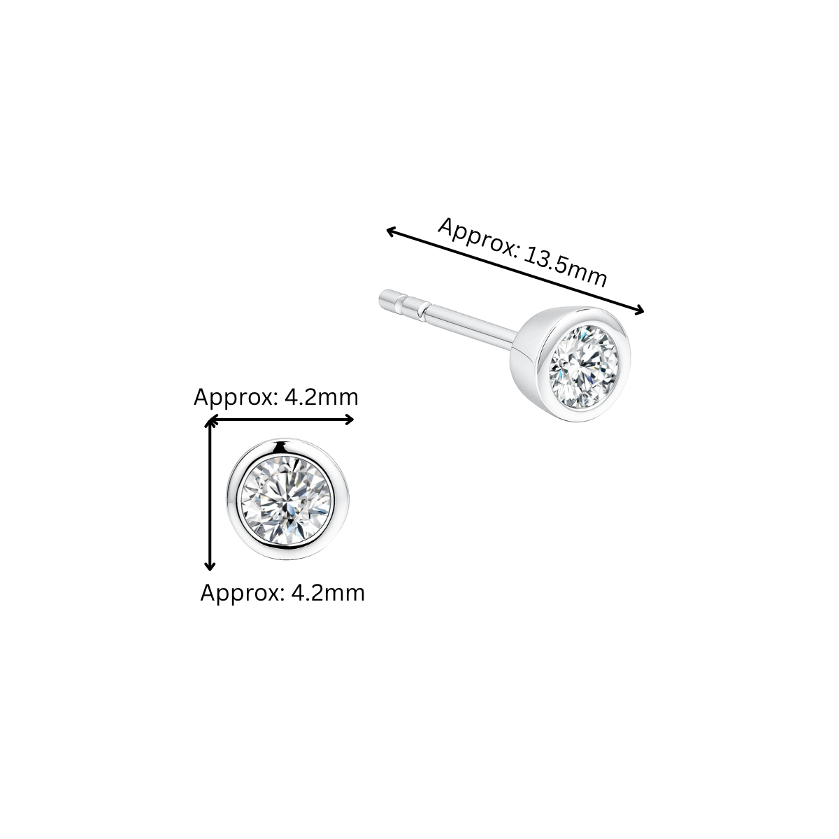 10K Gold Lab Grown Diamond Classic Earrings