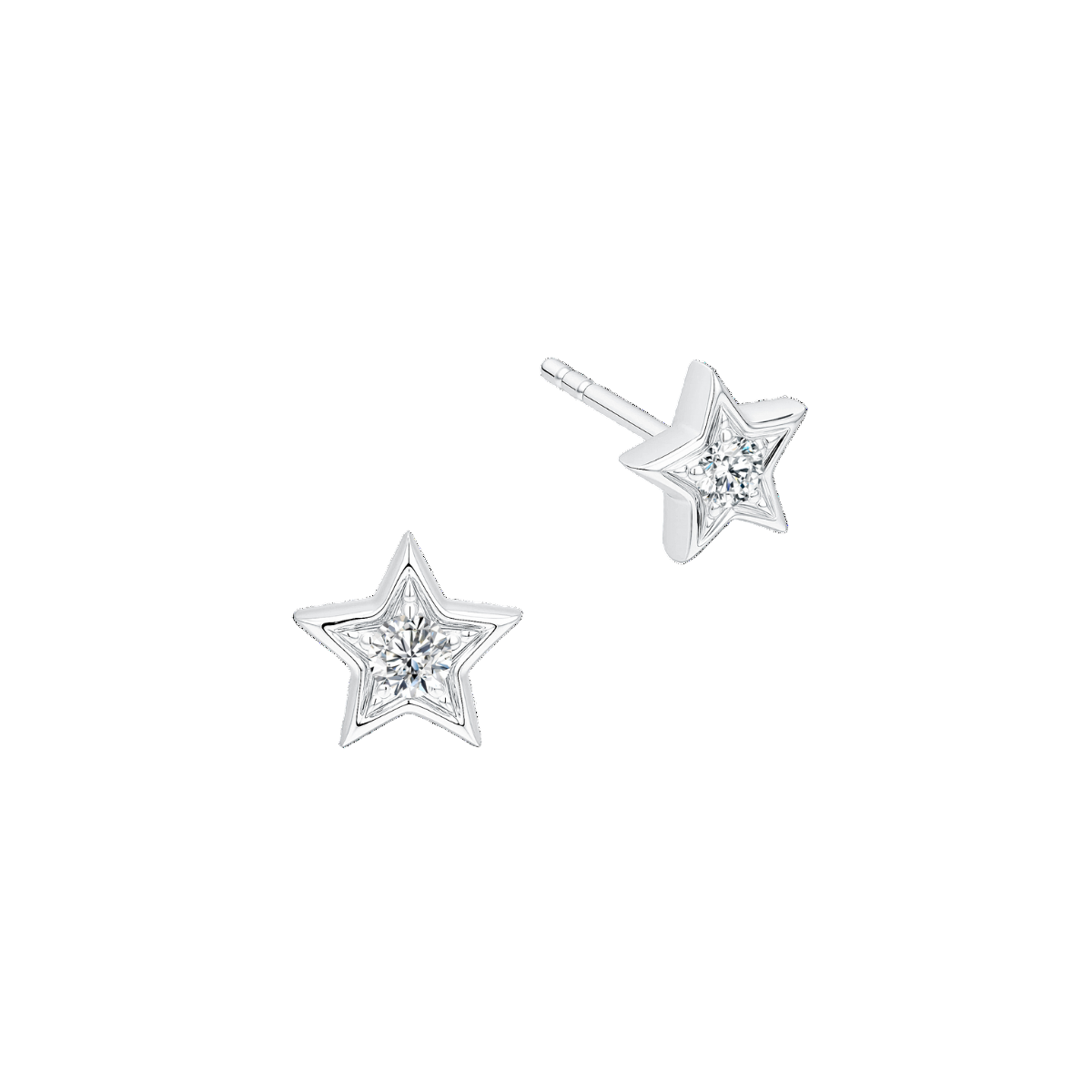 10K Gold Lab Grown Diamond Star Earrings