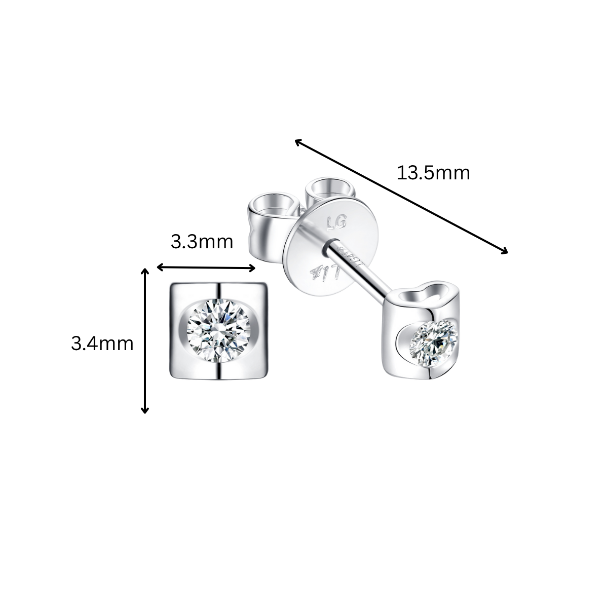 10K Gold Lab Grown Iceberg Diamond Earrings