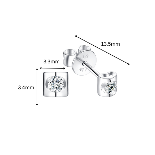 10K Gold Lab Grown Iceberg Diamond Earrings