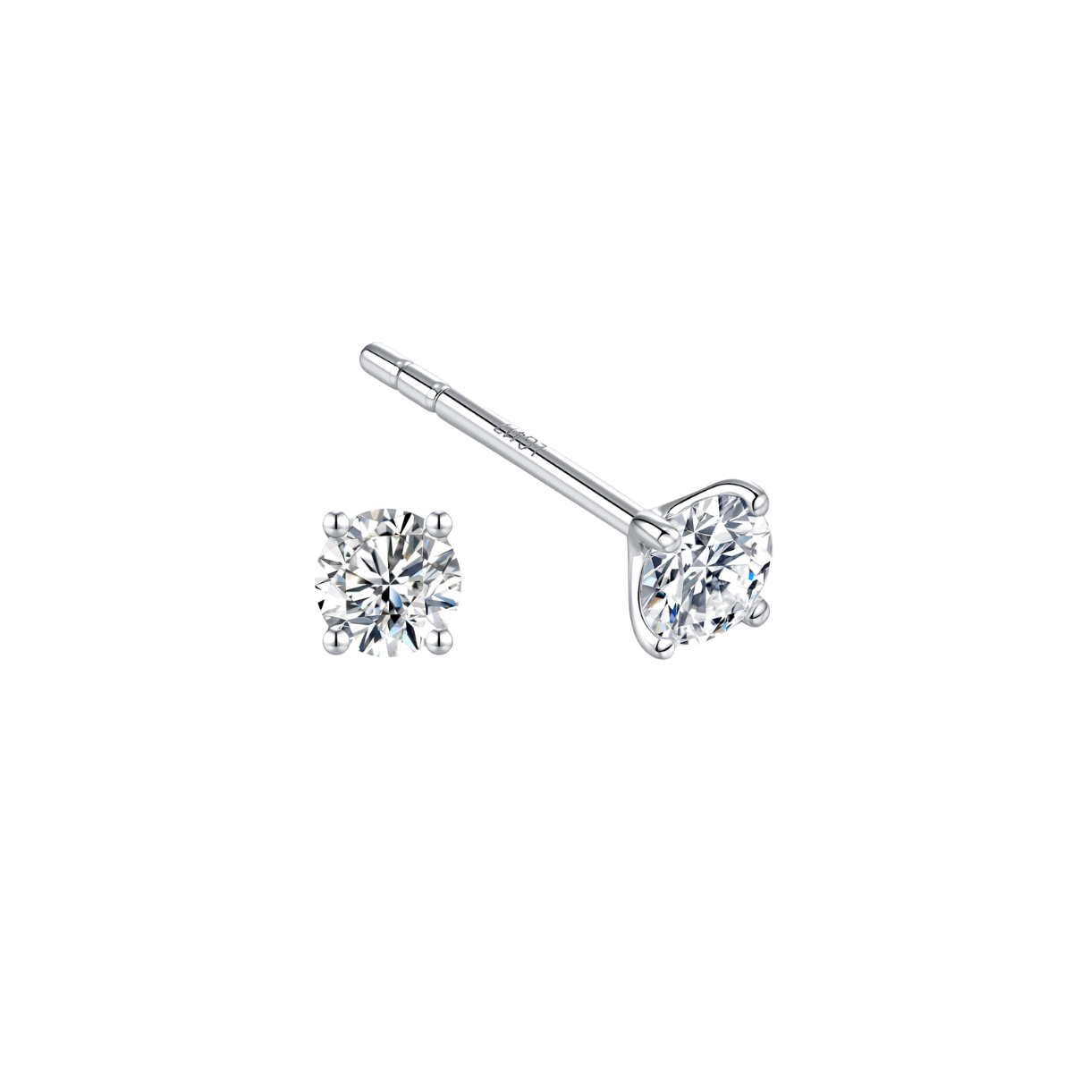 10K Gold Lab Grown Classic Diamond Earrings