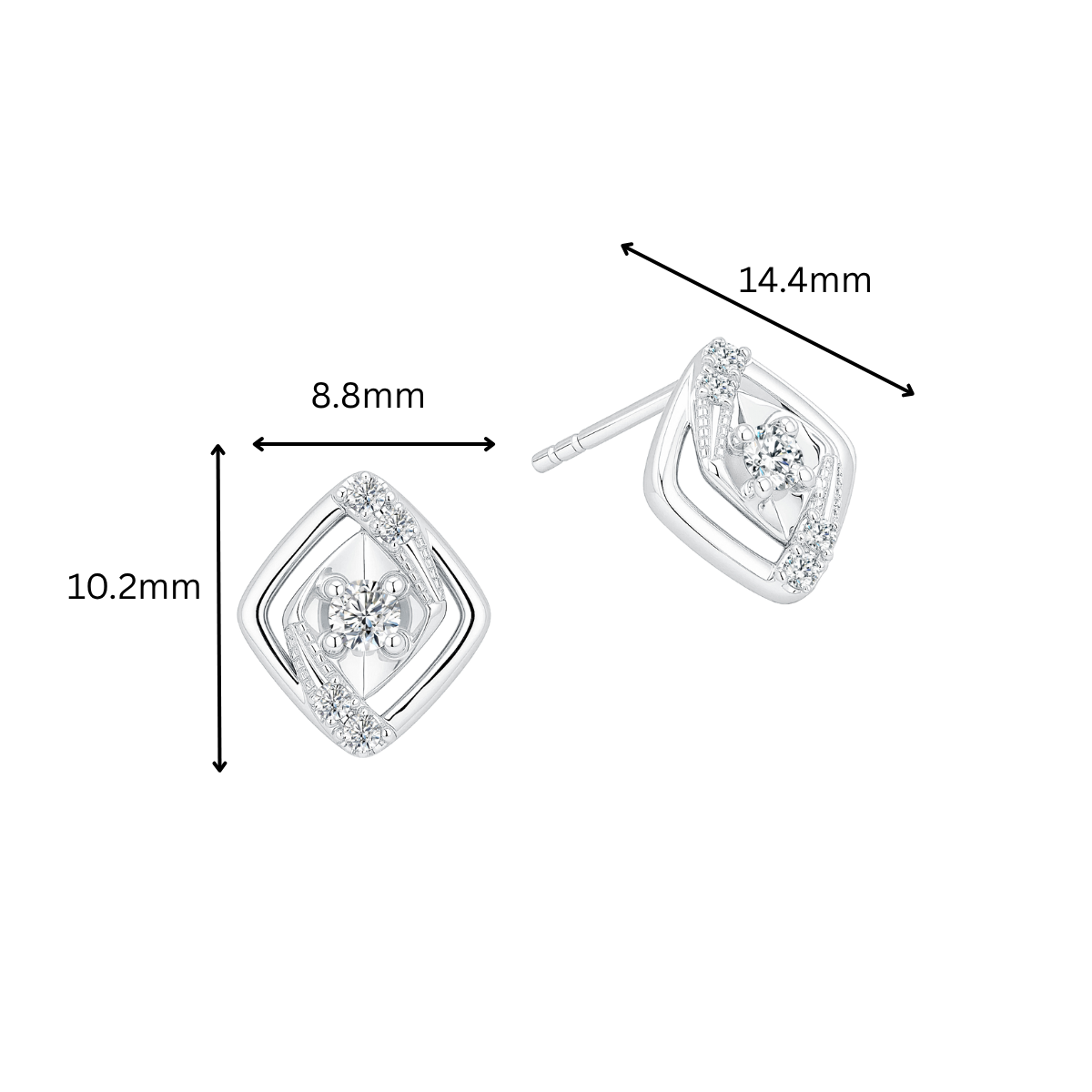 10K Gold Lab Grown Diamond Earrings