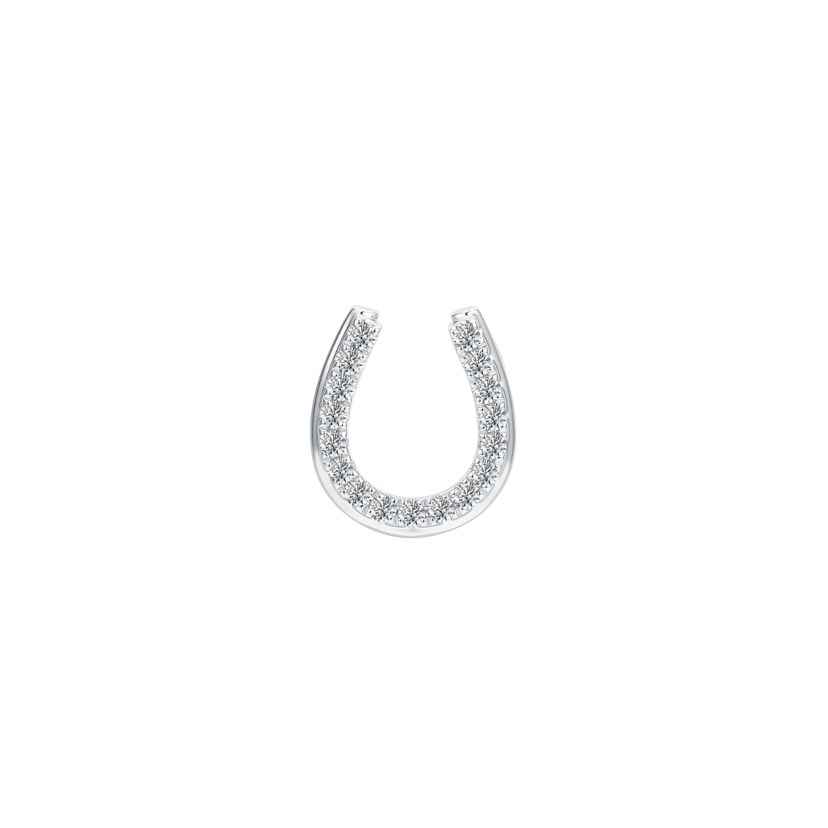 10K Gold Lab Grown Horse Shoe Diamond Pendant