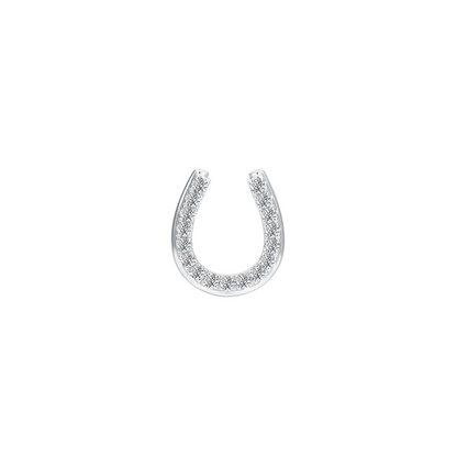 10K Gold Lab Grown Horse Shoe Diamond Pendant