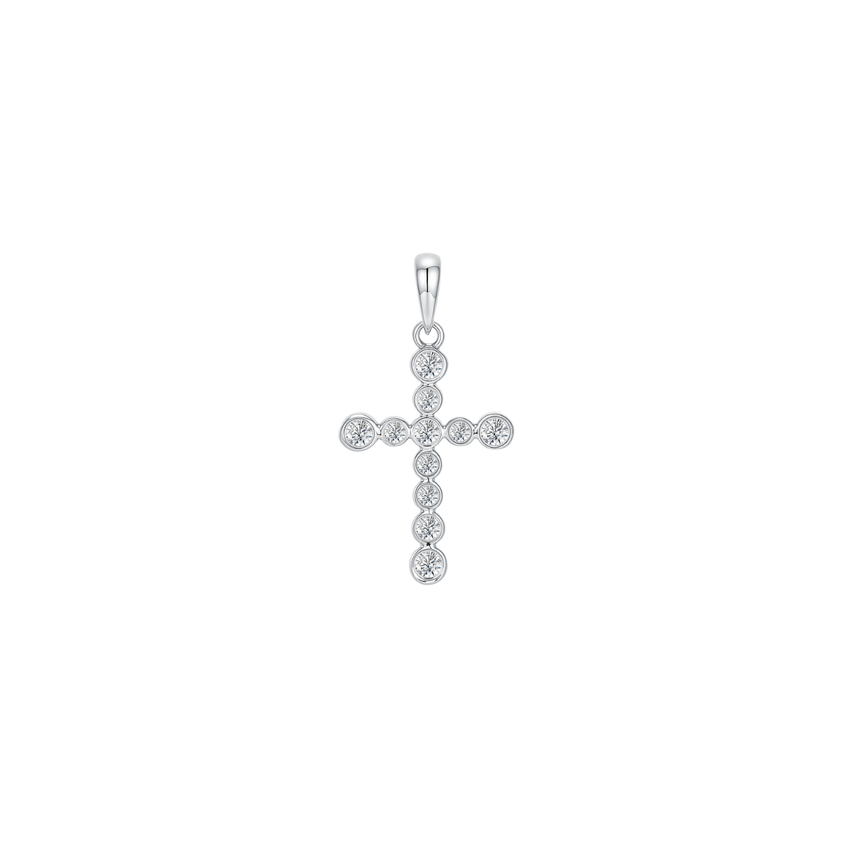 10K Gold Lab Grown Cross Diamond Pendant