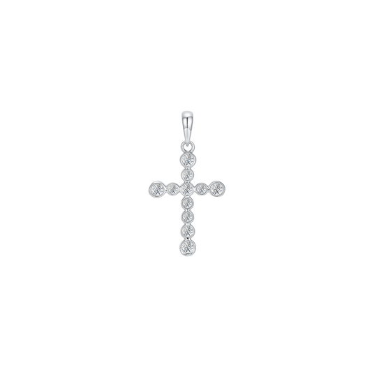 10K Gold Lab Grown Cross Diamond Pendant