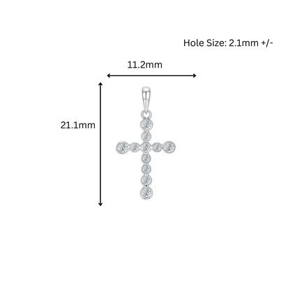 10K Gold Lab Grown Cross Diamond Pendant