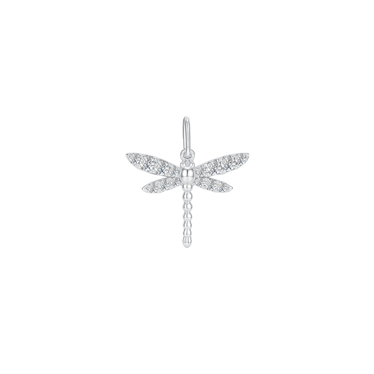 10K Gold Lab Grown Dragon Fly Diamond Pendant